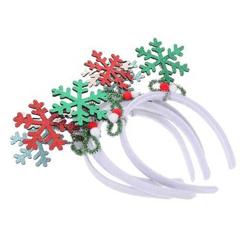 Gogogmee 4 Stück Teiliges Glitzernde Schneeflocken Haarreifen für Frauen und Mädchen Leichtes Winter Party Accessoire Festliches Weihnachts Haarschmuck für Xmas Neujahr und Winterfeiern von Gogogmee