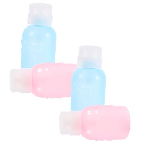 Gogogmee 4 Stück Teiliges Nagellackentferner Pumpspender Nachfüllbare Push down Flaschen für Nagelkunst und Make up Entferner Tragbare Auslaufsichere Pumpflaschen für Reisen und Alltag von Gogogmee