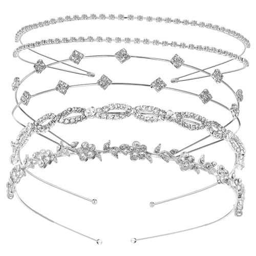 Gogogmee 4 Stück Teiliges Perlenstirnbänder aus Metall Dünnes Glitzerndes Braut haarband Robuster Haarschmuck für Frauen Komfortabler Hochzeitsschmuck Vielseitig Kombinierbar von Gogogmee