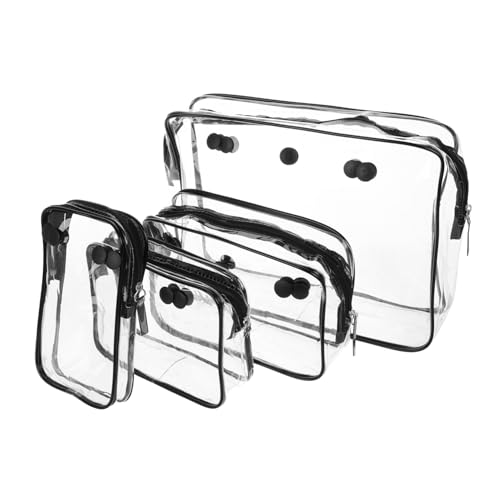 Gogogmee 4 Stück Transparente Kosmetiktasche Teiliges Set Praktischer Organizer für Reise und Toilettenartikel Mit Reißverschluss für Strand und Alltag Leicht von Gogogmee