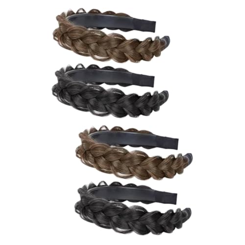 Gogogmee 4stücke Geflochtene Haarband-accessoires Aus Synthetischem Haar Rutschfest Für Frauen Natürlichem Für Partys Und Auftritte von Gogogmee