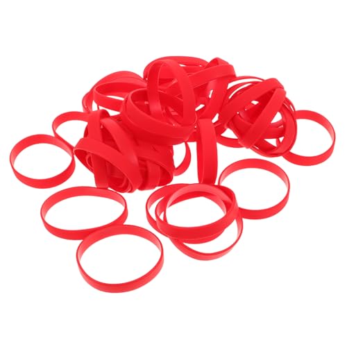 Gogogmee 48 Stück Rot Silikonarmband Sportarmband Silikonarmbänder Zum Geburtstag Armband Aus Silikon Party-silikonarmbänder Universelles Armband Silikon Kieselgel von Gogogmee