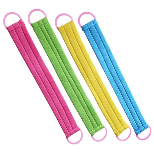 Gogogmee 4Stücke Rückenschrubber Peeling Handtuch Exfolierendes Badezimmerzubehör für Hautpflege Geeignet für Hause Zufällige Farben Sanfte Massagewirkung von Gogogmee