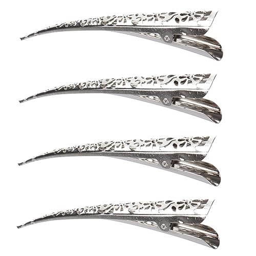 Gogogmee 4stücke Hohle Haarspangen Im Blumen Und Damen Haarnadel Aus Robustem Metall Kopfbedeckung Ohne Zähne Silber von Gogogmee