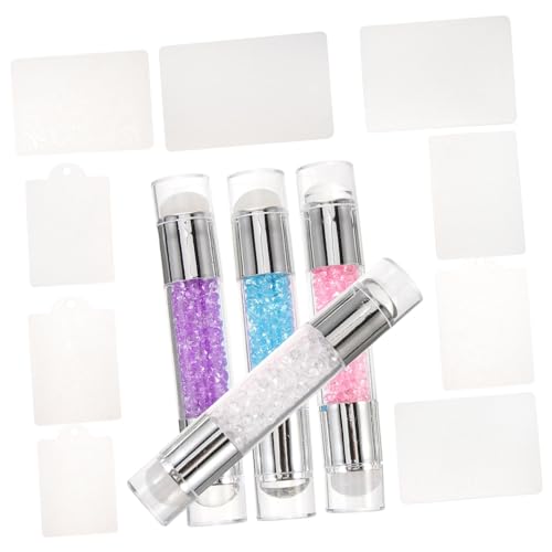 Gogogmee 4sätze Nageldesign-stempel Doppelkopf Maniküre-siegel Nagel-stempel Mit Schaber Für Diy-nagelkunst Und Salon-nageldesign von Gogogmee