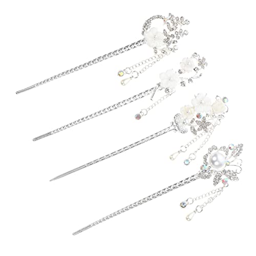 Gogogmee 4stücke Antike Quaste Blume Haarstift Quaste Haarnadel Mädchen Haar Zubehör von Gogogmee