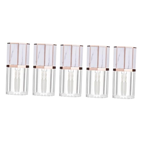 Gogogmee 5 Stück Leere Lippenpflegedosen Kleine Langlebige Kosmetikbehälter aus Hochwertigem Material für Lipgloss Lippenöl DIY Lippenfarbe Praktische Reisegröße für Frauen von Gogogmee