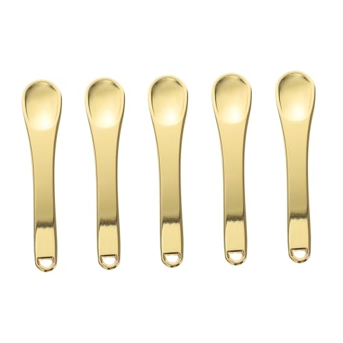 Gogogmee 5 Stück Mini Kosmetikspatel aus Zinklegierung Kompakte Gesichtscremeschaufel für Augencreme Praktische Make up Löffel zum Mischen Probieren und Auftragen Tragbar für Zuhause und von Gogogmee