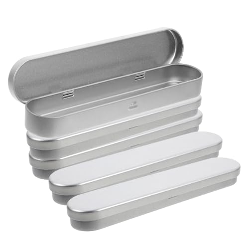 Gogogmee 5 Stück Teiliges Blech Stiftetui Stylischer Schreibwaren Organizer für Kompakte Metallstiftbox mit Schutzfunktion Vielseitige Aufbewahrungslösung für Schule von Gogogmee