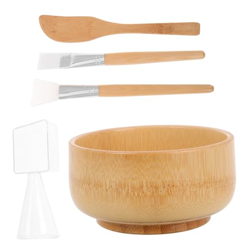 Gogogmee 5 Stück Teiliges DIY Set mit schüssel Spatel Pinsel und Löffel Nachhaltiges Beauty set Schlamm Peel off masken für Reisen und Hautpflege von Gogogmee
