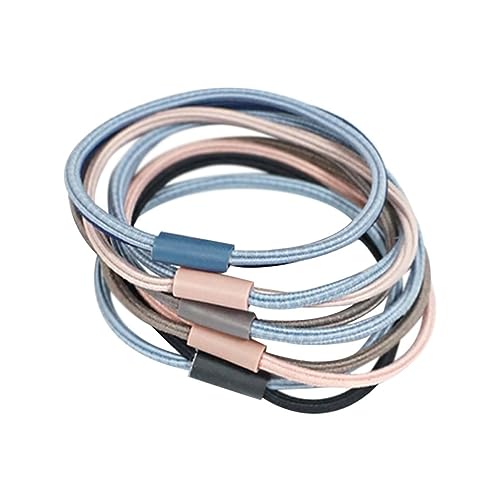 Gogogmee 5stücke Elastische Haargummis Schlichte Haargummis Stretch-haarringe Pferdeschwanzhalter Für Mädchen Und Damen von Gogogmee