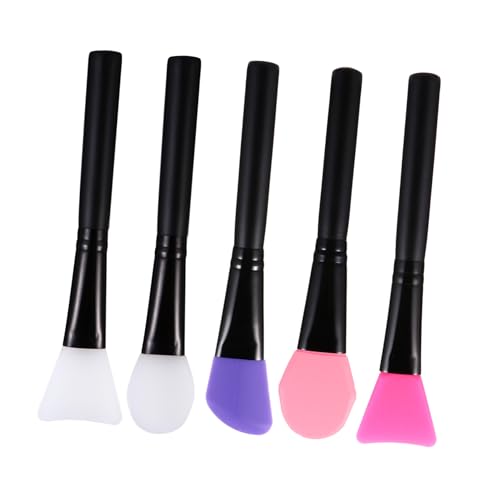 Gogogmee 5 Stück Teiliges Gesichtsmasken Pinselset Holzgriff Hitzebeständig und Langlebig Wiederverwendbar für Gesichtsmaske und Cremes Feine Verarbeitung für DIY Kosmetik und Hautpflege von Gogogmee