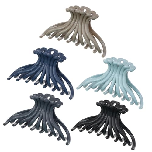 Gogogmee 5 Stück Teiliges Haarklammer Damen Starke Kunststoff krallenclips Sicherer Halt für Mittleres und Dickes Haar Vielseitiger Haarschmuck für Alltag und Besondere Anlässe Buntes von Gogogmee