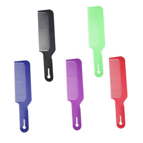 Gogogmee 5 Stück Teiliges Herren Kamm Ergonomischer Griff Rutschfest mit Aufhängebohrung Tragbar für Friseur Haarstyling Salon und Glattes Zurückkämmen von Gogogmee