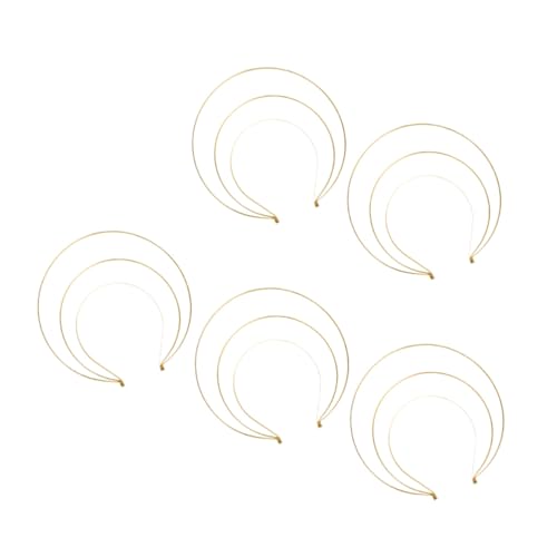 Gogogmee 5stücke Göttinnenkrone Aus Metall Stirnband Für Damen Goldener Kronenhaarband Elegant Für Hochzeiten Geburtstagsfeiern Und Abschlussbälle von Gogogmee