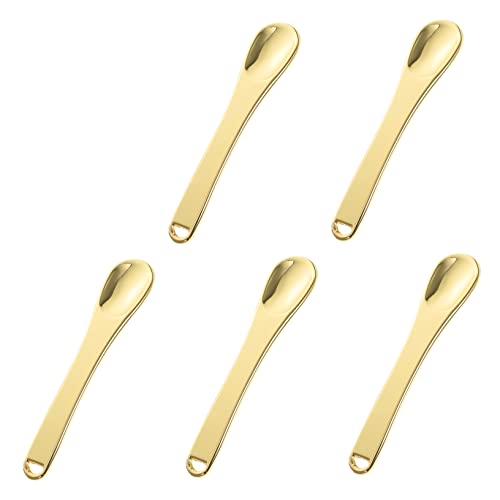 Gogogmee 5 Stück Teiliges Mini Kosmetikspatel für Gesichtscreme Praktische Kosmetik Löffel für Zuhause und Unterwegs Einfach zu Reinigen Lagern von Gogogmee