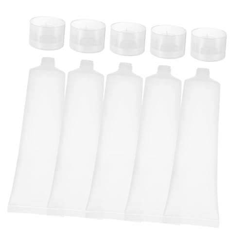 Gogogmee 5 Stück Teiliges Nachfüllflaschen aus Umweltfreundlichem PVC und PP Auslaufsichere Reise Quetschflaschen für Shampoo Lotion Handcreme für Outdoor Sport und Geschäftsreisen von Gogogmee