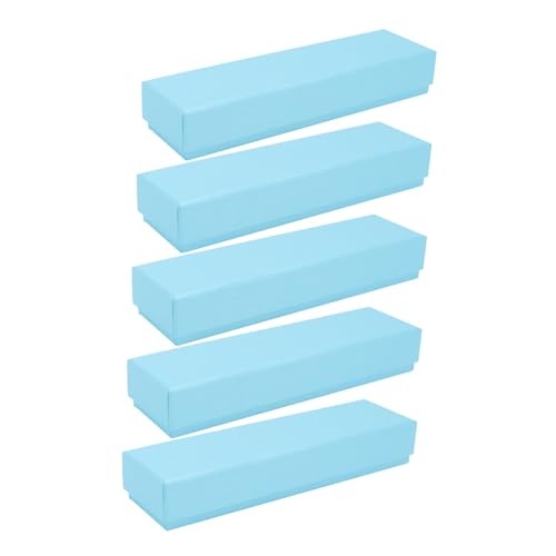 Gogogmee 5 Stück Teiliges Papier Stifteetui Multifunktionale Aufbewahrungsbox mit Schwammfüllung Elegantes Rechteckiges Schreibwaren Geschenkbox für Schüler und Büro Stabile Papierbox für von Gogogmee