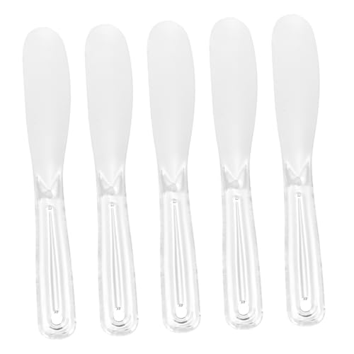 Gogogmee 5 Stück Teiliges Transparentes Beauty Spatel Silikonbeschichtete Löffel zum Mischen und Auftragen von Cremes für Präzise DIY Gesichtspflege und Saubere Anwendung von Gogogmee