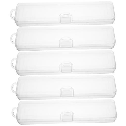 Gogogmee 5 Stück Teiliges Transparentes Reise zahnbürstenetui mit Großem Fassungsvermögen Langlebiger Aufbewahrungs organizer für Kosmetikpinsel und Zahnbürsten Kompakt und Vielseitig für von Gogogmee