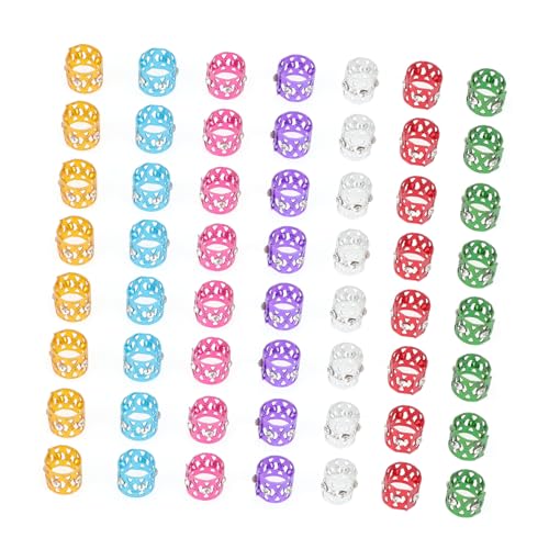 Gogogmee 50 Stück Dreadlocks Haarschmuck Metallringe mit Strass Verstellbare Haarflecht Accessoires für Zöpfe und Haarverlängerungen Modische Haarringe für Frauen und Männer bei Party von Gogogmee