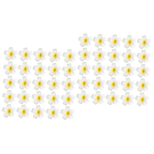 Gogogmee 50 Stück Packung Haarspange Party-Blumen-Haarnadeln Haarschmuck mit Blumen Plumeria-Blumenspange Damen Hut Haarklammer hair toppers for women hair bows for women Blumenseitenklemme von Gogogmee