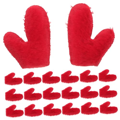 Gogogmee 50 Stück Teiliges DIY Haar Accessoires mit Roten Beidseitigen Stoffbezogenen Hirschgeweihen Stabile Vielseitige Bastelmaterialien für Haarreifen Haarschmuck und von Gogogmee