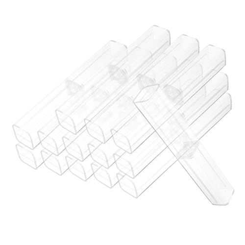 Gogogmee 50 Stück Teiliges Transparentes Stiftetui aus Stabilem Kompakte Portable Aufbewahrungsbox für Kugelschreiber und Kleine Schreibwaren für Schule Büro und Unterwegs von Gogogmee