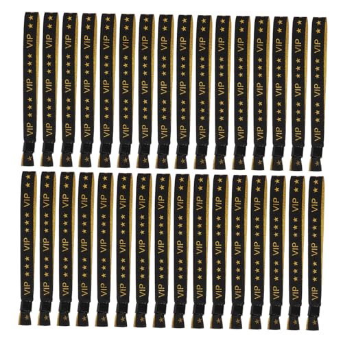 Gogogmee 50Stücke Stoffarmbänder Wiederverwendbare Vip Armbänder Verstellbare Event Armbänder für Konzerte Festivals und Partys für Schnelle Identifizierung von Gogogmee