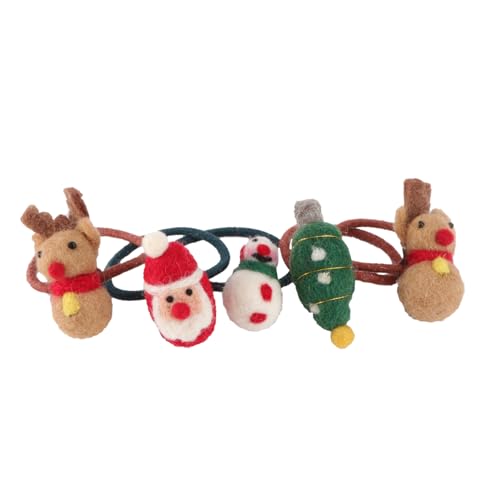 Gogogmee 5St Haarschmuck für Weihnachten Haargummis für Mädchen Weihnachts-Goodie-Bag-Füller weihnachts scrunchies haarspange weihnachten Weihnachtskrawatten Geschenktüten für Weihnachten von Gogogmee