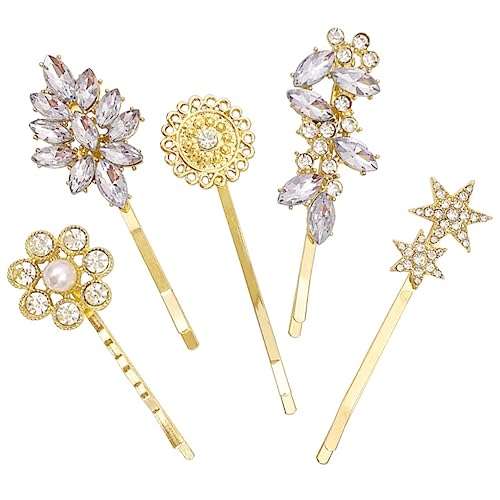 Gogogmee 5stücke Teiliges Haarklammern Für Frauen Elegante Haaraccessoires Mit Strass Und Perlen Für Hochzeiten Partys Und Besondere Anlässe Stabil Und Langlebig Für Verschiedene von Gogogmee
