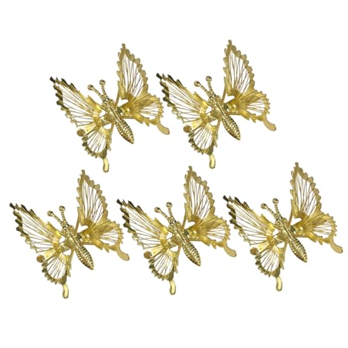 Gogogmee 5stücke Schmetterlings-haarspange Hohl Metall Haar-clips Barrettes Kopfschmuck Für Frauen Mädchen Schmetterlings-haarnadeln von Gogogmee