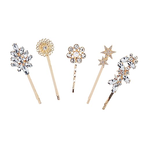Gogogmee 5stücke Strass Blumen Haarspange Strass Stern Haarnadel Sonnenblumen Haarspange Haarspangen Frauen Haar Styling Werkzeuge von Gogogmee