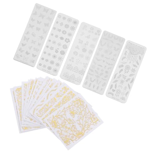 Gogogmee 5stücke Nagelstempelplatten Mit Blumen Mustern Für Nail Art Stempel Schablonen Für Maniküre Zubehör Nageldesign Vorlagen Für Anfänger Und Profis von Gogogmee