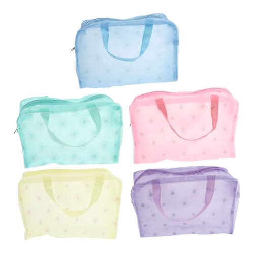 Gogogmee 5stücke wasserdichte Kosmetiktasche Reise-Organizer Für Make-up Tragbare Aufbewahrungstaschen Für Urlaub Und Camping Mit Reißverschluss Für Ordnung Und Platzersparnis von Gogogmee