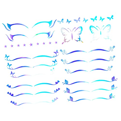 Gogogmee Schmetterling Augen Make-up Eyeliner Aufkleber 6 Blätter Temporäre Lidschatten Decals Klebstoff Für Cosplay von Gogogmee