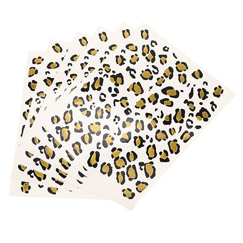 Gogogmee 6blätter Transferaufkleber Mit Leopardenmuster Zarte Temporäre Körperaufkleber Dekoratives Übertragungsmedium Body-party-dekor Halloween-aufkleber Und Cosplay-aufkleber von Gogogmee