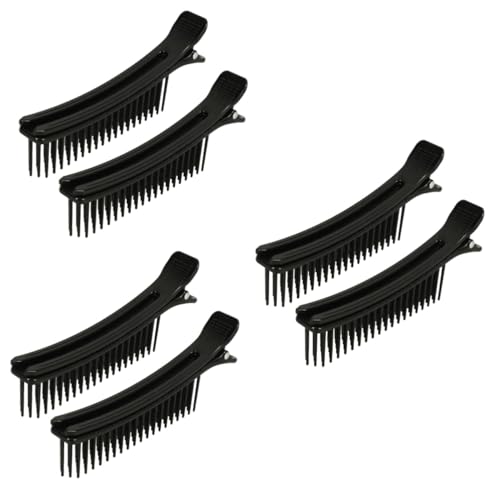 Gogogmee 6 Stk Salon-haarspangen Haarspangen Für Frauen Friseurklammern Clips Zum Schneiden Von Haaren Haarschneideclips Mit Kamm Styling-haarspange Föhnklammern Neckender Clipkamm Black von Gogogmee