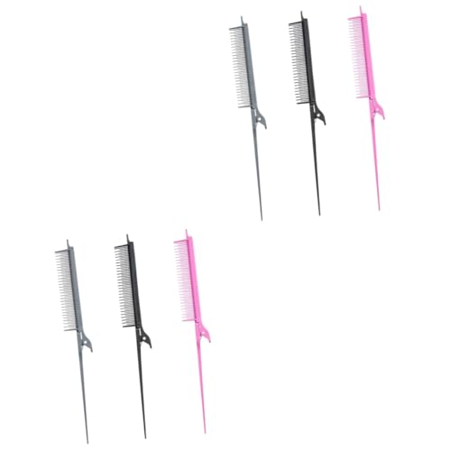 Gogogmee 6 Stk hervorhebender Kamm Crimper-Haarwerkzeug Statisches freies Haar Haarschneidekamm Männerwerkzeuge Crimpwerkzeug für Haare Haarset für Friseur Kamm für Frauen Kohlefaser von Gogogmee
