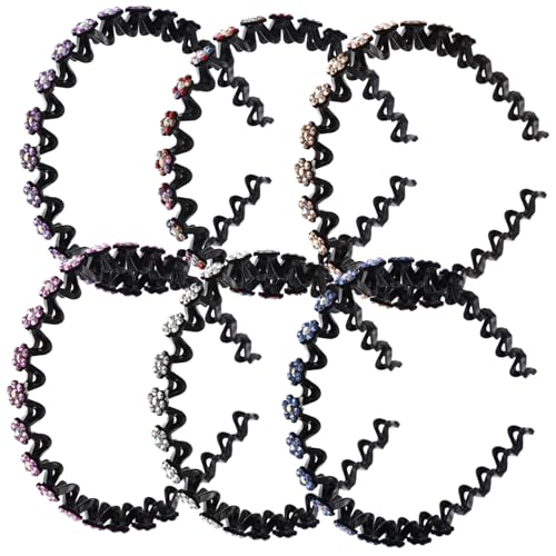 Gogogmee 6 Stück Teiliges Damen Haarreifen mit Eleganten Strass steinen Leichtes Vintage Haarschmuck Bunten Farben für Hochzeiten Partys und Festliche Anlässe von Gogogmee