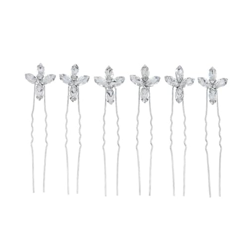 Gogogmee 6 Stück Teiliges Funkelnde U Förmige Haarklammern mit Strasssteinen Leichte und Langlebige Haarschmuck Clips für Frauen Vielseitig für Hochzeit und Alltag Geeignet von Gogogmee