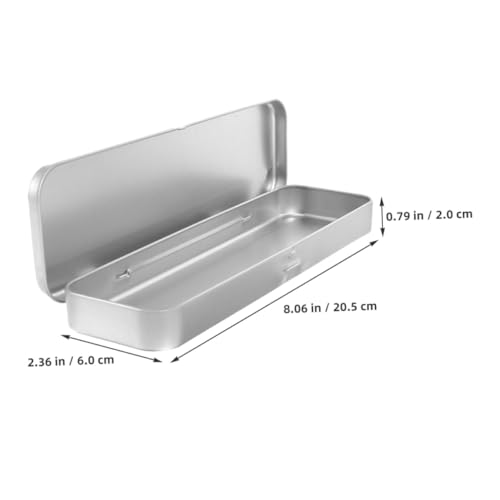 Gogogmee 6 Stück Teiliges Metalldose Stifteetui mit Klappdeckel Wasserabweisender Blech stiftehalter Praktisch und Tragbar Geräumige Aufbewahrung für Stifte Radiergummi für Schule und Büro von Gogogmee