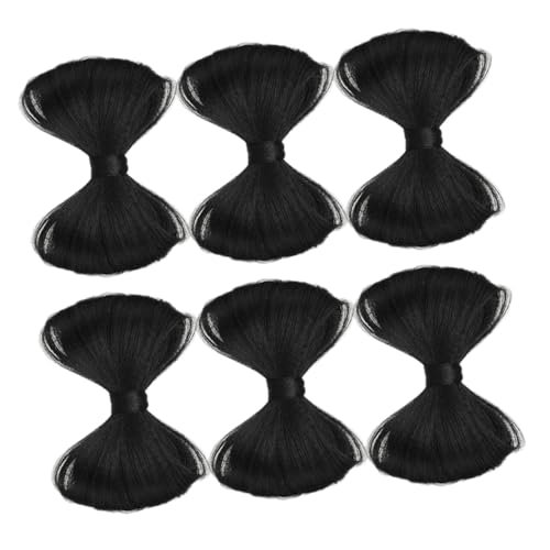 Gogogmee 6stücke Haarspangen Mit Schleife Aus Kunsthaar Extensions Für Damen Haarschleifen Synthetisch Haarverlängerungen Für Mädchen Haarteile Falsch Accessoires Für Damen von Gogogmee