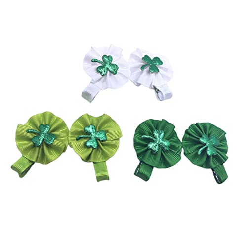 Gogogmee Zubehör 6st Kleeblatt-krokodilklemme Party Für Den Irischen Tag Kinder Shamrock Kopf Irish Day Partybevorzugung Klee Dekoration Kleekopfverzierung Klee- Haar Trick Baby von Gogogmee