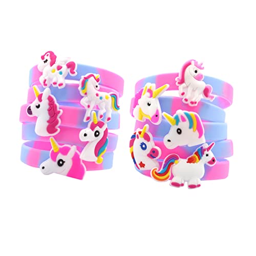 Gogogmee 6St Kinderarmband halloween party halloween geschenke partydeko einschulung Ringe für Mädchen Armbänder für Mädchen Einhorn-Armband Silikonringe Karikatur Schmuck Zubehör von Gogogmee