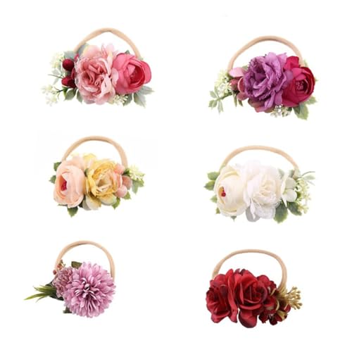 Gogogmee 6St Stirnband für Blumenkinder Haarbänder für Kleinkinder mädchen dekor hair accessories for hochzeitshaar schmuck Haargummi stirnbänder Haarpflegezubehör schmücken von Gogogmee