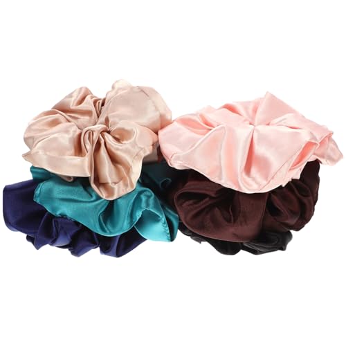 Gogogmee 6St Tuch binden hair styling frisuren zubehör Scrunchie-Haargummis Haargummis mit Pompons haarband elastische Haargummis elastischer Pferdeschwanzhalter Haargummis für Mädchen groß von Gogogmee