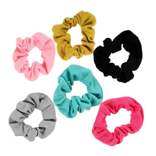Gogogmee Stilvolle Haar-accessoires für Mädchen 6er-pack Haargummis für Dickdarm Haargummis Elastische Haarbänder Bequem Zum Gesichtswaschen Schminken von Gogogmee