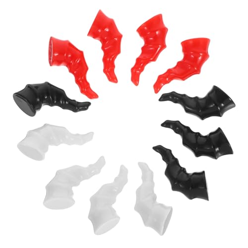 Gogogmee 6paare Haarnadeln Mit Dämonenhörnern Für Diy-haarspangen Zubehör Für Halloween-kopfbedeckungen Material Für Cosplay-teufelshörner Bastelbedarf Für Vampir-kostüme Anhänger von Gogogmee