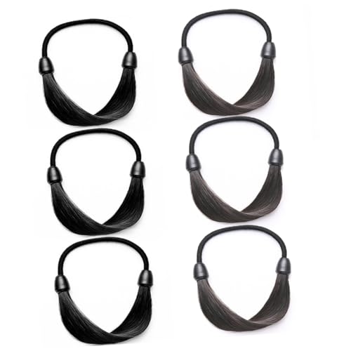 Gogogmee 6stücke Haargummis Für Perücken Elastische Haarbänder Pferdeschwanzhalter Für Feines Haar Praktisches Und Stilvolles Haarschmuck-accessoire Für Frauen von Gogogmee